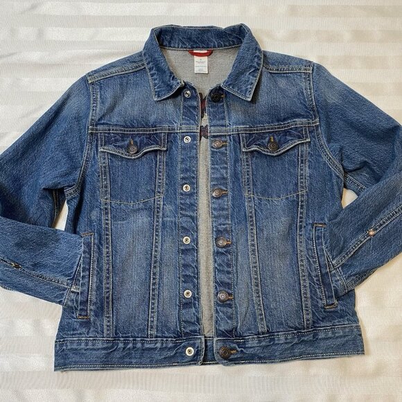 Osh Kosh B’gosh Girls/Boys Denim Jean Trucker Work Wear Snap Front Jacket Sz 10 - Picture 4 of 16